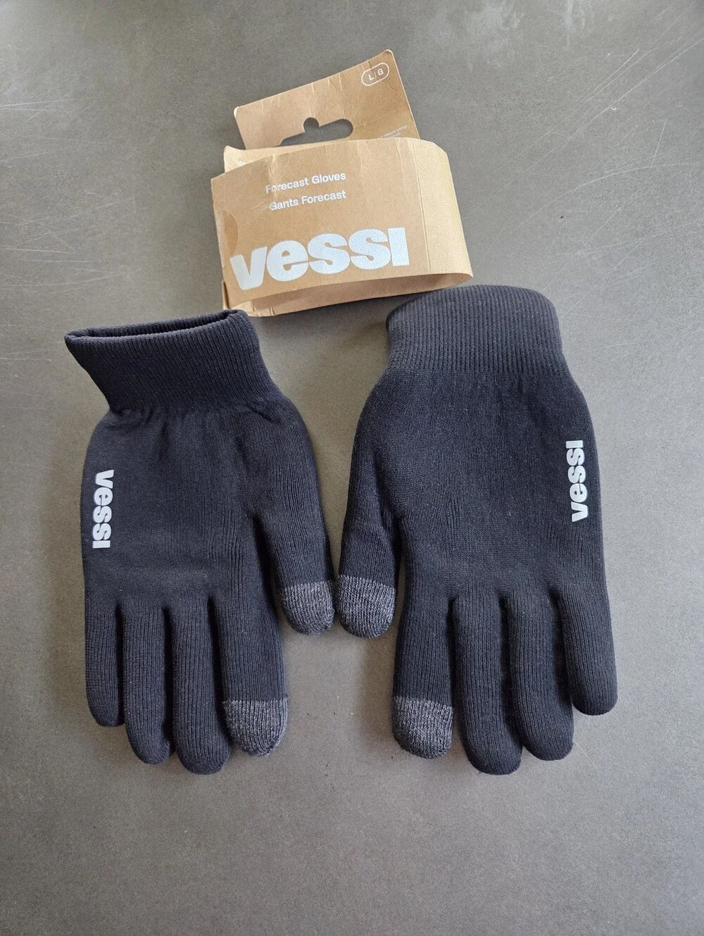 Vessi Forecast Gloves Black Waterproof Size Large NWT